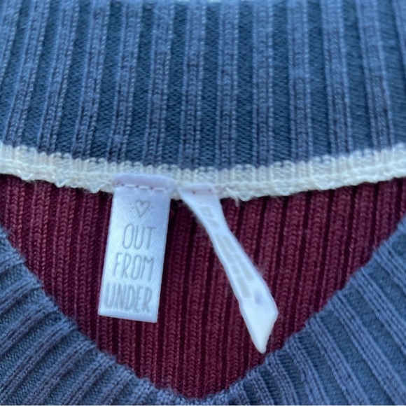 Urban Outfitters Colorblock Bodysuit - Burgundy, Navy, White - Picture 7 of 9